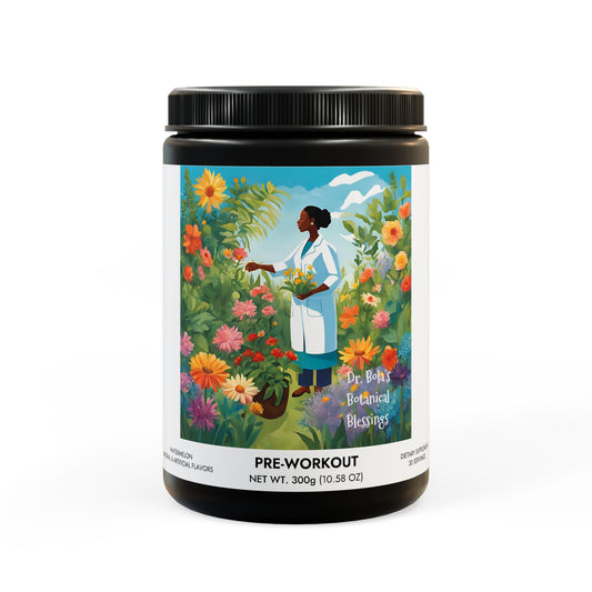 Dr. Bola's Botanical Blessings - Pre-Workout Supplement, Watermelon (300g, 10.58oz)