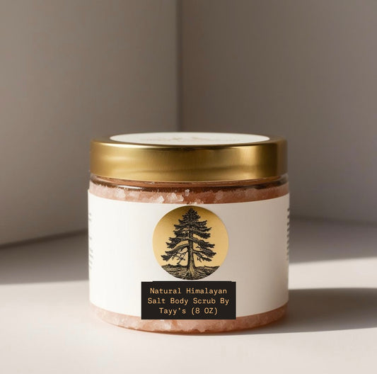 Natural Himalayan Salt Body Scrub - Exfoliating & Hydrating by Tayy’s Elegant Beauty - 8 OZ