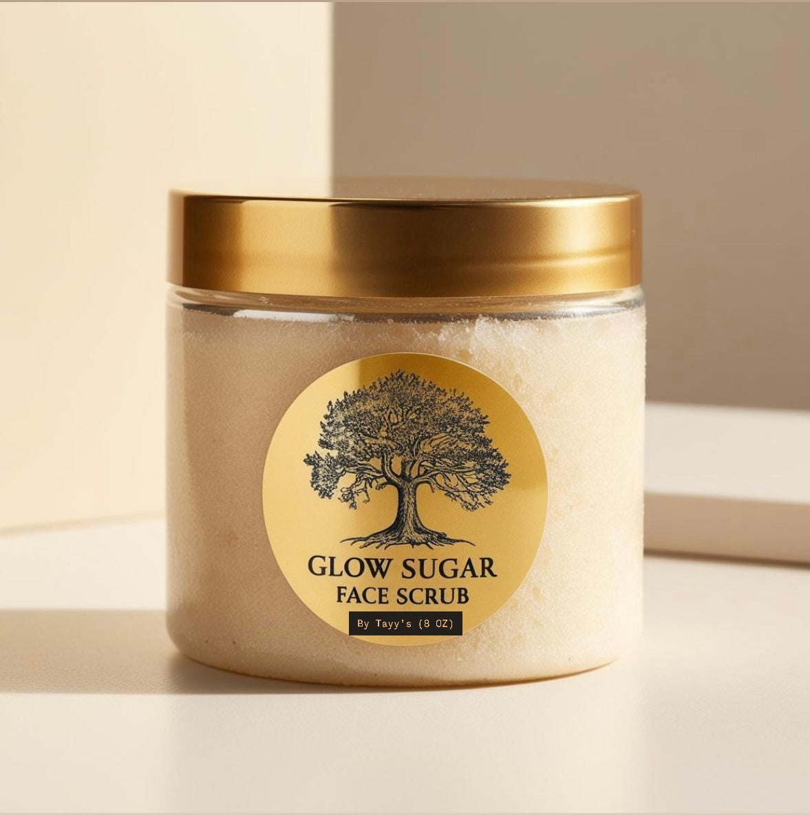 Glow Sugar Face Scrub - Natural Exfoliating Scrub for Radiant Skin by Tayy’s Elegant Beauty - 8 OZ