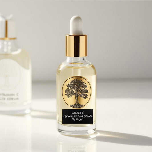 Vitamin C Hyaluronic Acid Serum - Natural Hydration & Radiance Booster by Tayy’s Elegant Beauty - 2 OZ