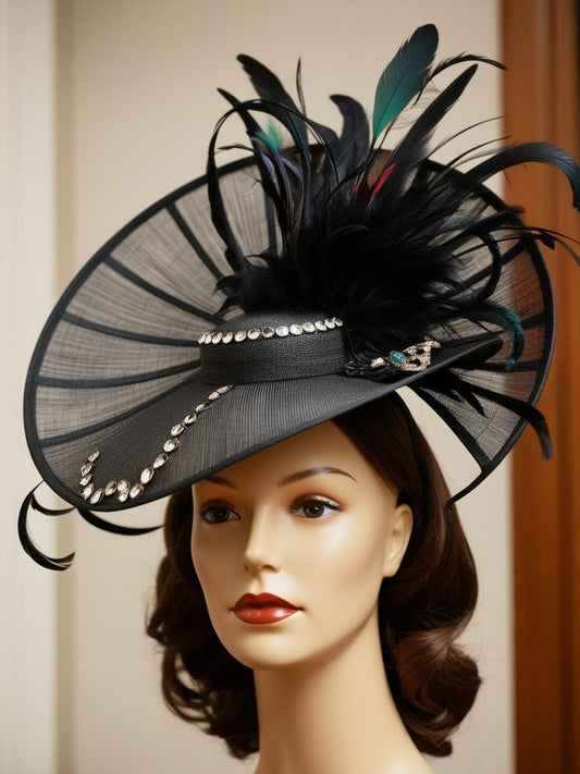 ✨ “Celestial Duchess” – Regal Halo Statement Hat