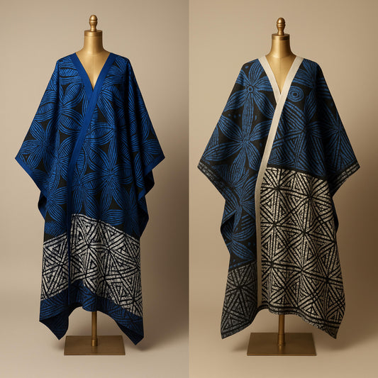 Imperiale Bubu - Sacred Geometry Twin Set (Midnight Bloom Edition) - Blue Blk White