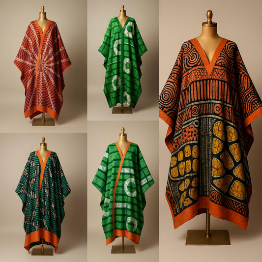 Free Flow Multicolored Bubu Kaftans