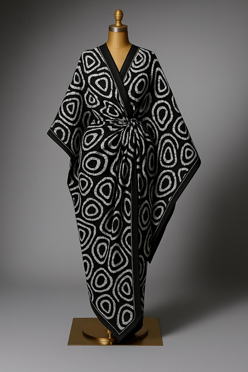 Black and White Bubu Kaftan (8 Styles Variations).