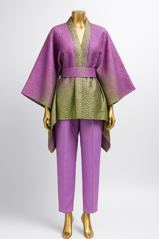 Orire – Royal Orchid Brocade Kimono Set (does not include purse)