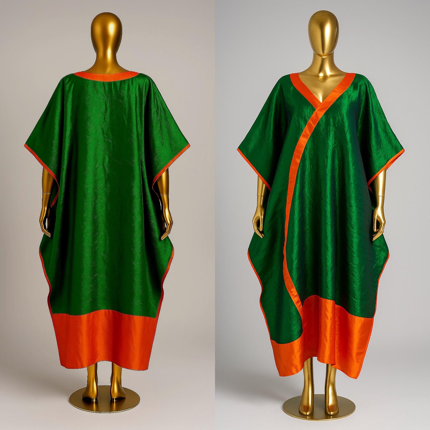 She Blooms Boldly – Luxury Chiffon Floral Kaftan / Drape Cape