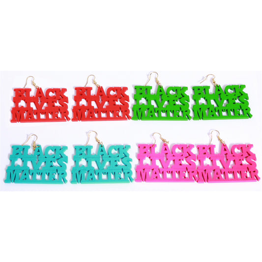 Black Lives Matter Colorful earrings