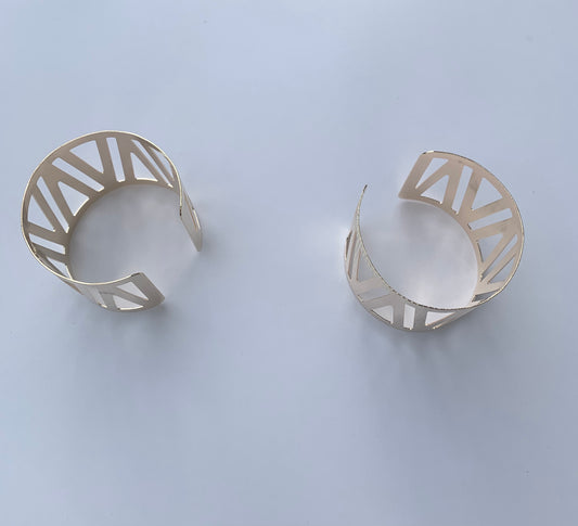 Gold Bracelet Cuffs (2 Cuffs comes together)