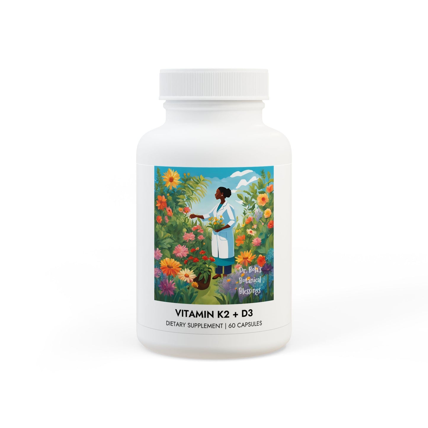 Dr. Bola's Botanical Blessings - Vitamin K2 + D3 Supplement (60 Capsules)