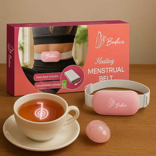 Bodeve Menstrual Relief Belt + Herbal Tea & Activated Rose Quartz
