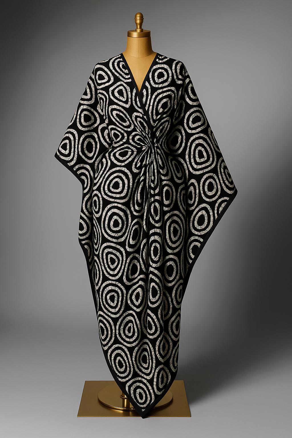 Black and White Bubu Kaftan (8 Styles Variations).