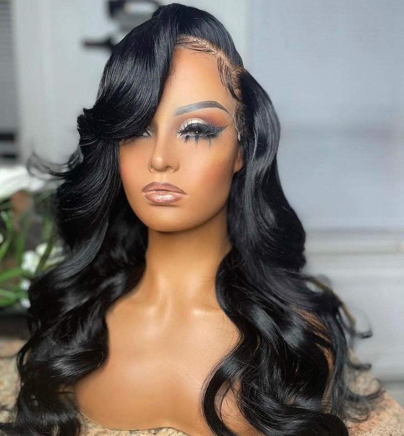 Sarah - 13x6 100% Premium Human hair Full Lace Wig loose wave Curls Style/also available in Bundles